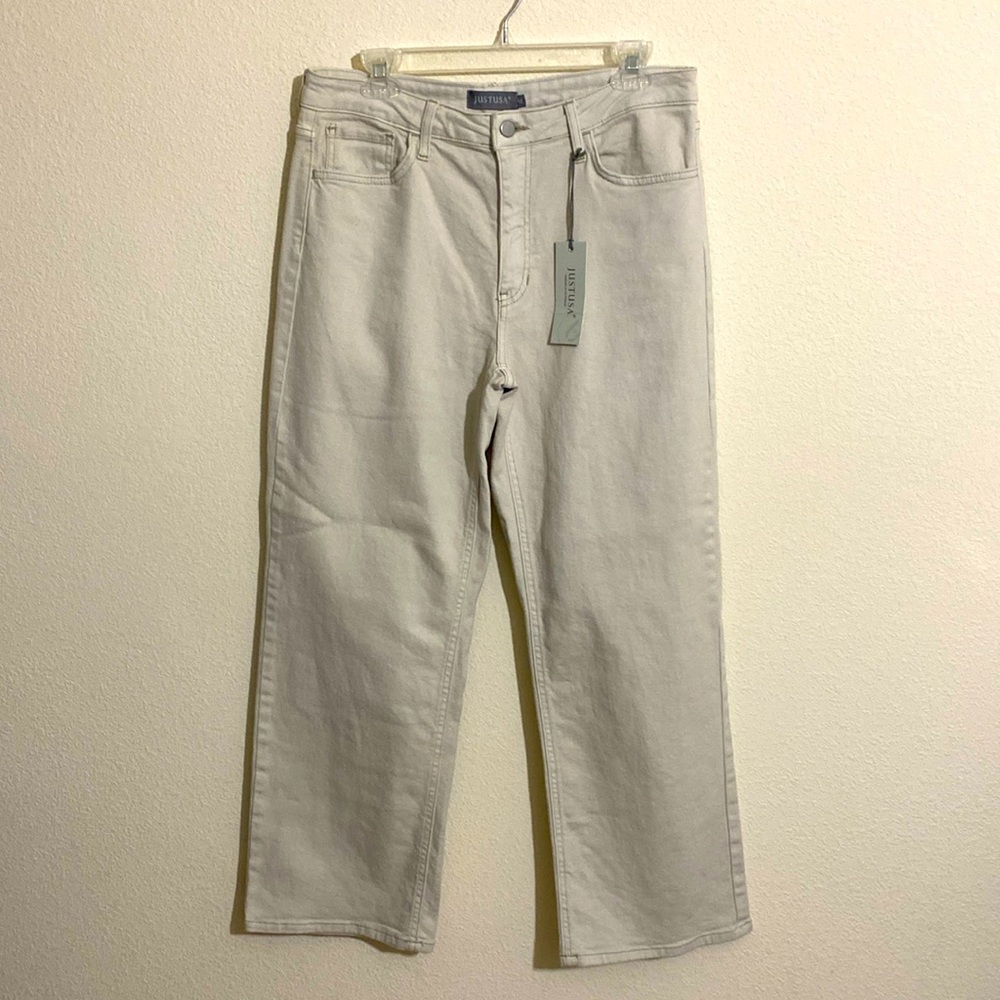 JUSTUSA Lenora Contrast Stitch Straight Leg Jeans Women's Size 12/31